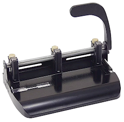 2-3 HOLE PUNCH, WITH LEVER HANDLE, OFFICEMATE, HEAVY DUTY, ADJUSTABLE, 32 SHEET CAPACITY LARGE